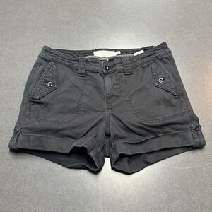 Torrid Black Dressy Shorts Rayon Blend Tailored Size 12 Roll Tab